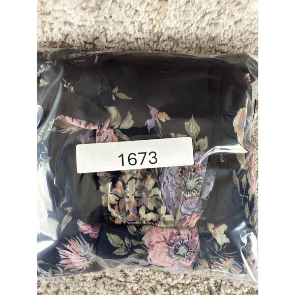 NEW Rewind Size M Dark Floral Boho Keyhole Mini Summer Dress Black Long Sleeve - Picture 11 of 11